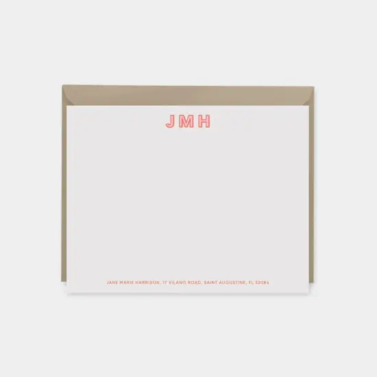 Modern Monogram Note Cards II {1}