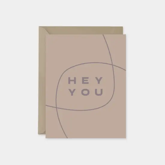 Hey You Card, Modern Friendship Card {7}