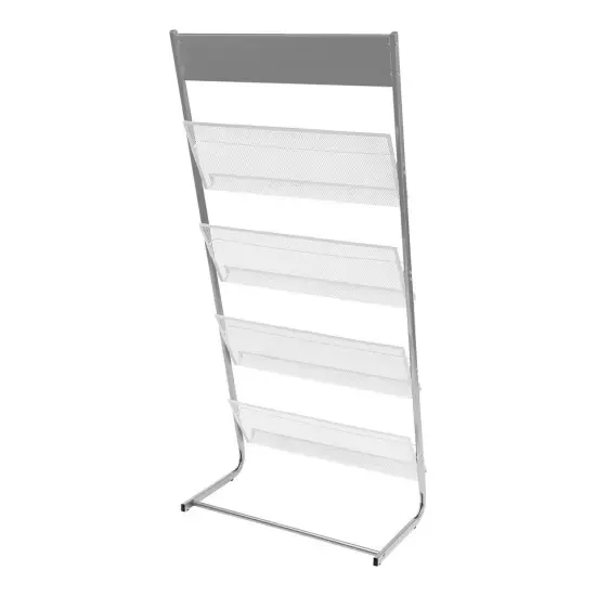 Freestanding Magazine Rack Home Office Comic Display Organizer Stand 4 Tiers {1}