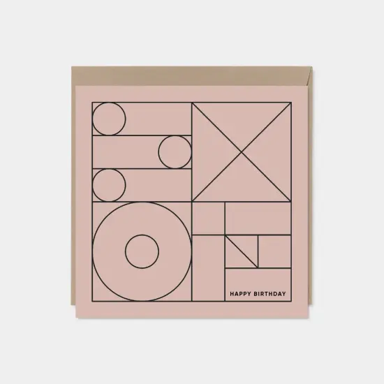 Geo Modern Line Art Card, Minimalist {3}