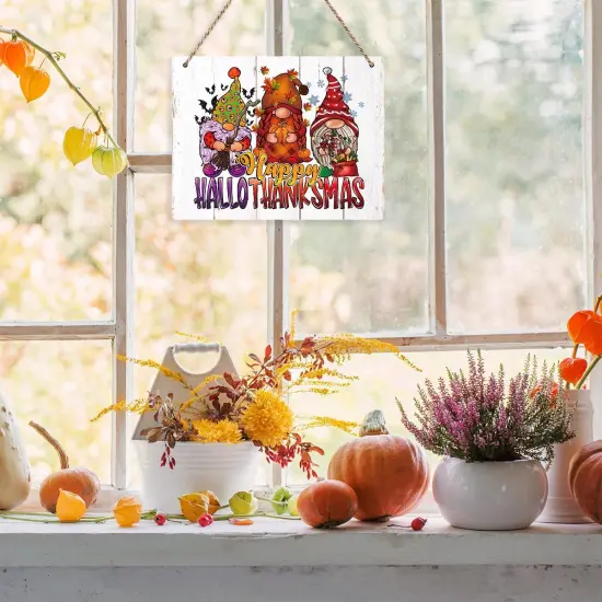 Fall Gnomes Pumpkin Wall Art Decor (Happy Hallothanksmas) {3}