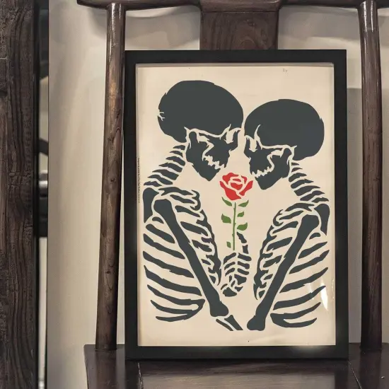 Skull Stencil 8.3x11.7inch Reusable Gothic DIY(Painting) {6}