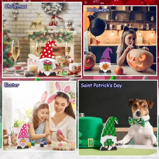 37 Pcs Summer Interchangeable Wooden Gnome Decor {4}