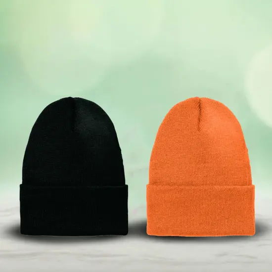 Volunteer Knitwea&reg; Chore Beanie, 100% Acrylic USA-Made Adjustable Cuff Knit Hat Light Heather Grey {7}