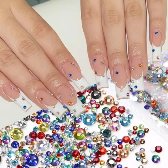 1140Pcs Colorful Flatback Rhinestones Nail Charms {3}