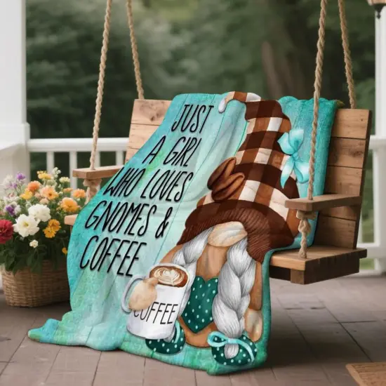 Coffee Gnome Blanket 50x60 Inches {3}