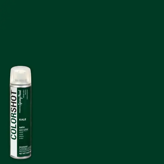 COLORSHOT Satin Spray Paint Kale (Dark Green) 10 oz. 4 Pack {2}