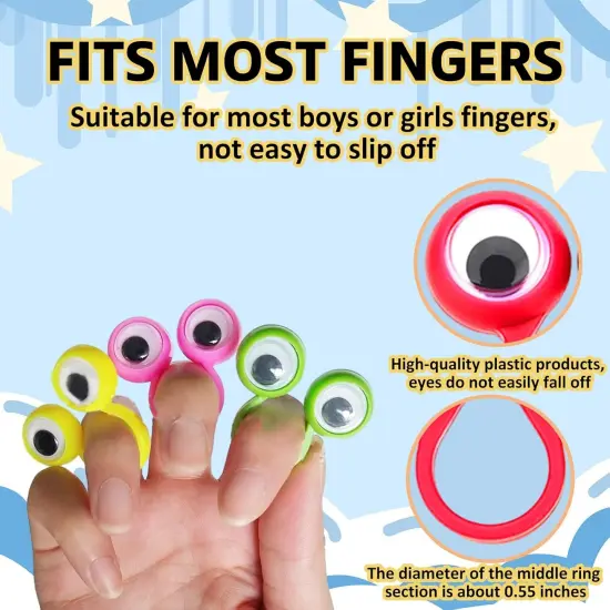 100 PCS Eye Finger Puppets Toys Set {5}