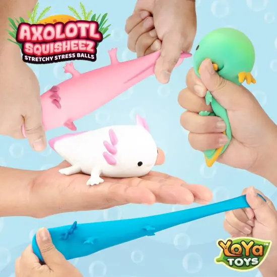 4 Pack Mini Squishy Animal Toy - Axolotl {2}