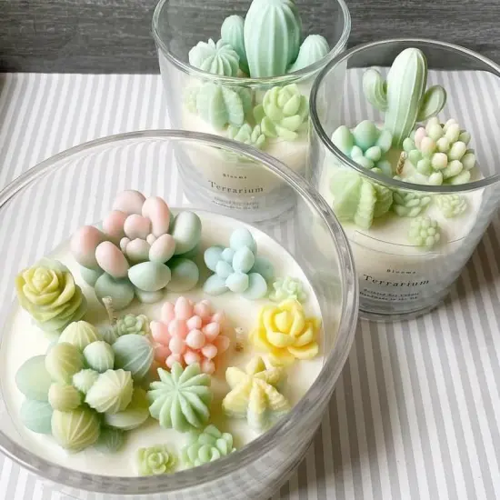 9 Pack Succulent Silicone Mold,Flower Resin Mold,Silicone Candle Molds {3}