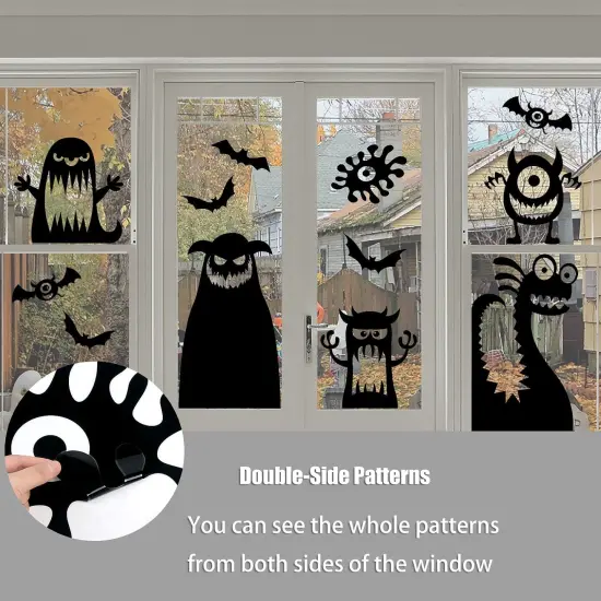 11 Pieces Halloween Giant Monster Window Clings {4}