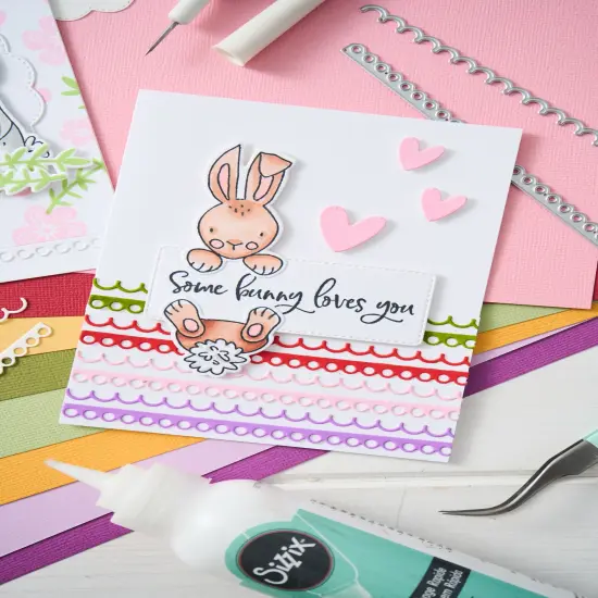 Sizzix Clear Stamps Set By Catherine Pooler 12/Pkg-Bunny Bits & Blooms {7}