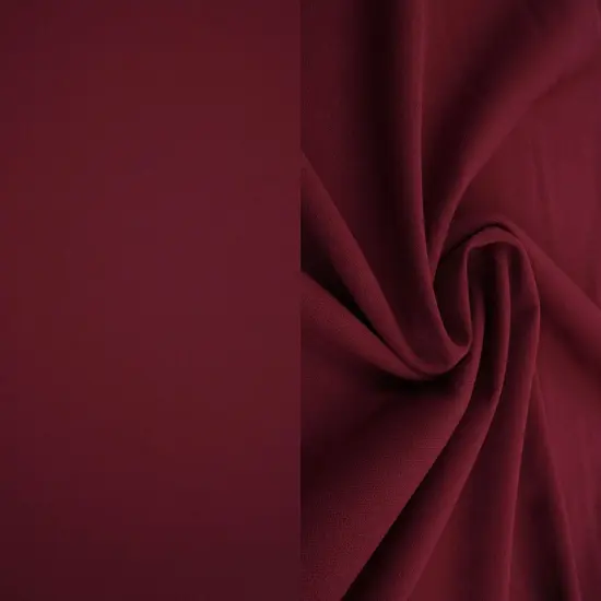 1 Yard Solid Techno Crepe Fabric, Heavy Stretch 58/60" Wide for Apparel BURGUNDY NEW {1}