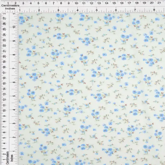 1 Yard Stretch Poplin Ditsy Print Fabric, 57/58&Prime; Wide Cotton Spandex Blend PINK HOT {3}