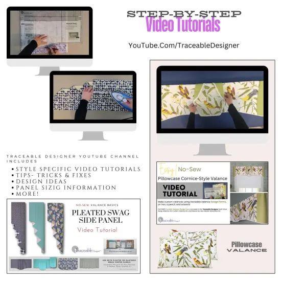 Multi-Style Swag Valance Kit Use Any Fabric to Make Curtains Without Sewing {4}