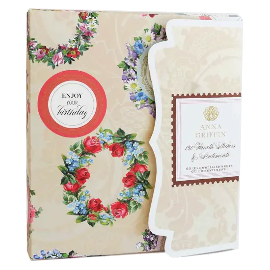 Floral Wreath 120 count Stickers {1}