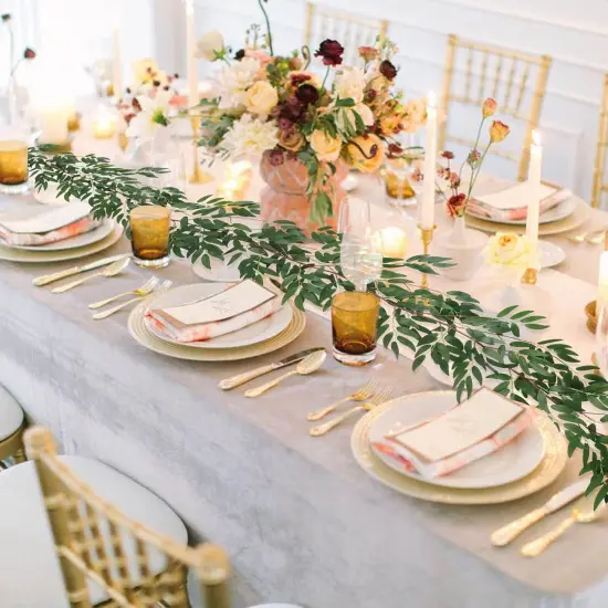 Artificial Willow Leaves Vine Twigs 2Pcs 5.7Ft Fake Hanging Ivy Plants Silk Green Leaf Rattan Garland Greenery Decor for Indoor Outdoor Home Wedding Arch Jungle Beach Birthday Party Garden {5}