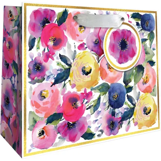 Pack/6: Watercolor Flowers Gift Bag {1}