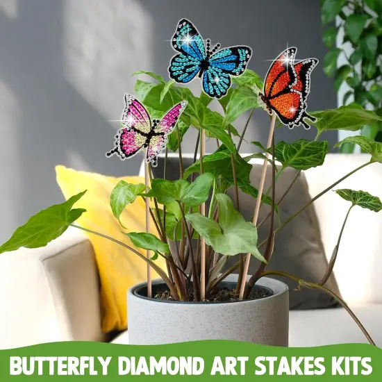 8 Pcs Butterfly Diamond Art Kits for Adults {3}