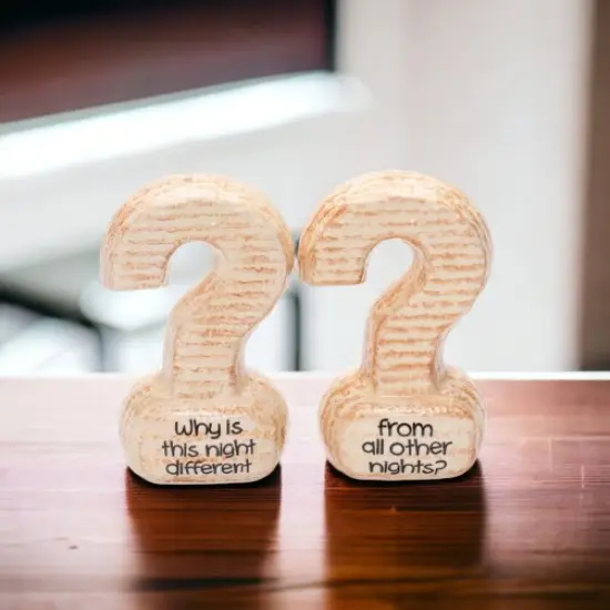 Ceramic Matzah Salt And Pepper Shakers, Home Decor, Jewish Decor, Kitchen Decor, Gift for Her {1}