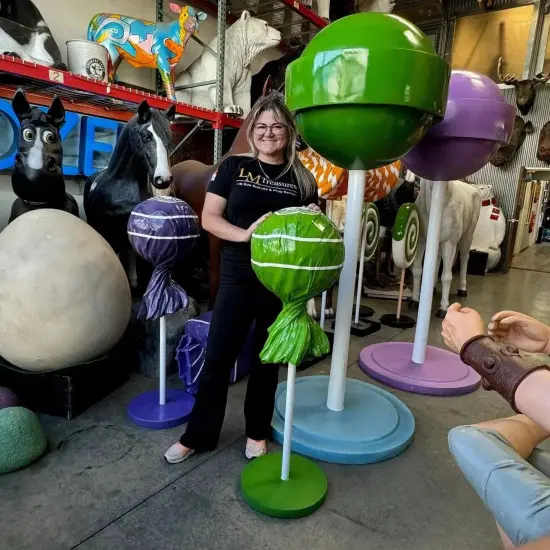 Purple Lollipop Over Sized Statue {3}