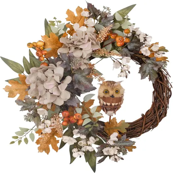 24" Fall Wreath for Front Door Original Design Autumn Wreath Decoration {1}