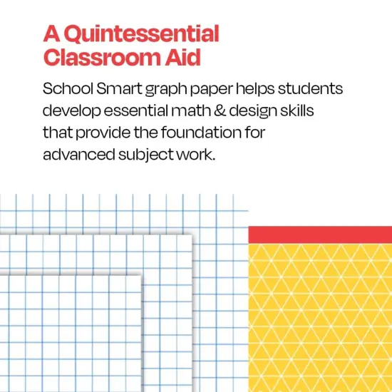 School Smart Graph Paper, 8-1/2 x 11 Inches, 1/10 Inch Ruling, White, 500 Sheets {6}
