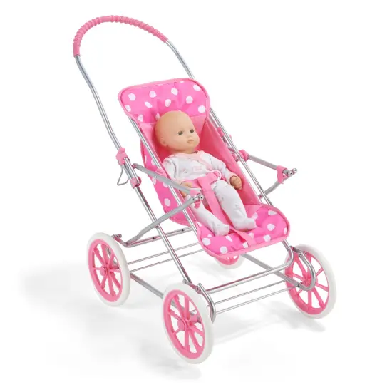 Badger Basket Just Like Mommy 3-in-1 Doll Pram/Carrier/Stroller Pink/Dot {5}