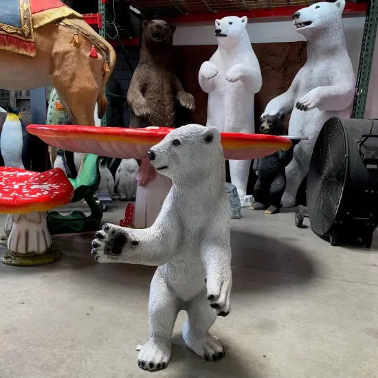 Baby Polar Bear Statue {5}