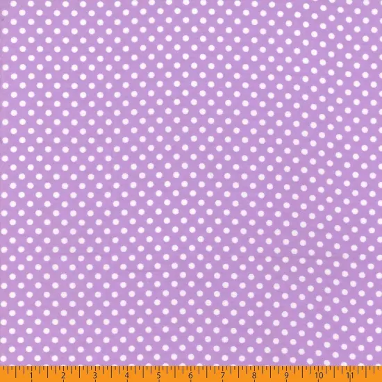 Mook Fabrics Polka Dot Flannel Fabric [43 in. Wide] - By The Yard Lilac/White {3}
