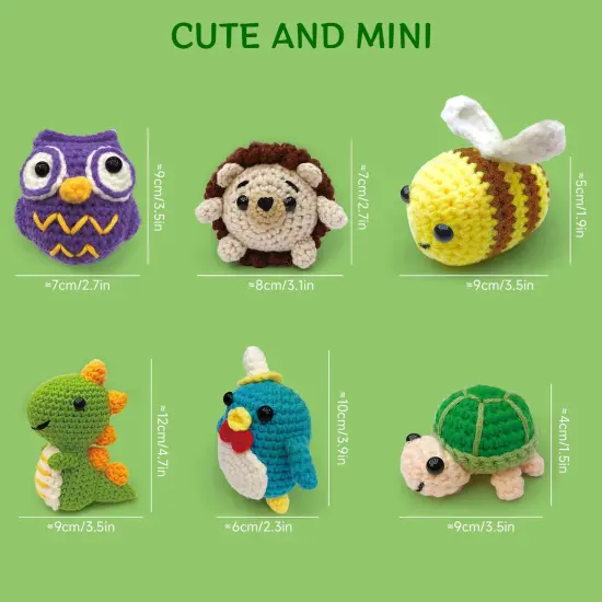 6PCS Crochet Animal Knitting Kit {4}