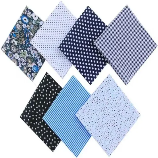 7pcs 10" x 10" (25cm x 25cm) Top Cotton Craft Fabric Bundle Squares Patchwork {6}