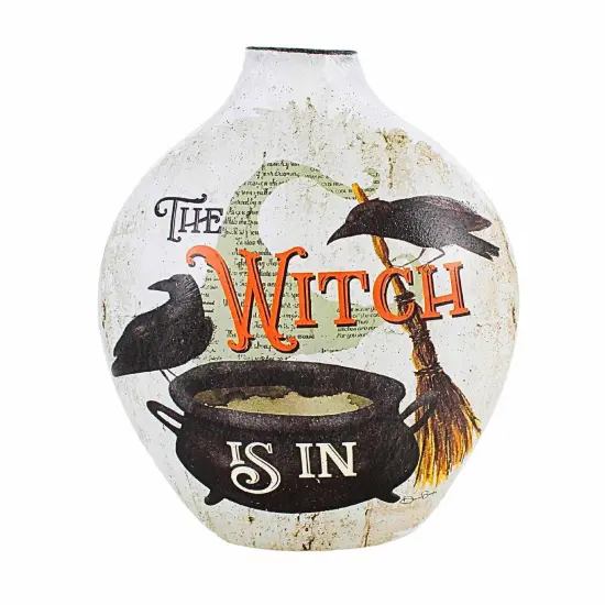 Stony Creek 7.0 Inch Hocus Pocus Pre-Lit Glass Vase Halloween Lighted Glass Accent , Halloween Decor Halloween Novelty Lighting Witch {3}