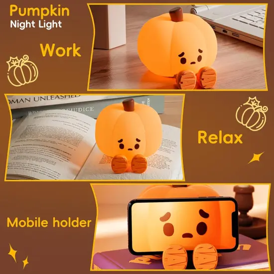Cute Silicone Starry Night Light Pumpkins {5}