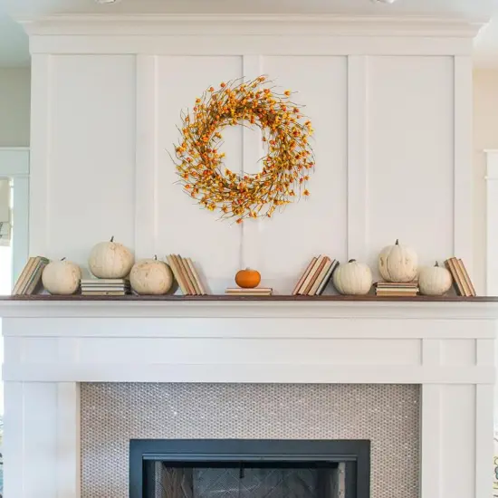 18 Inch Fall Berries Flower Wreath {2}