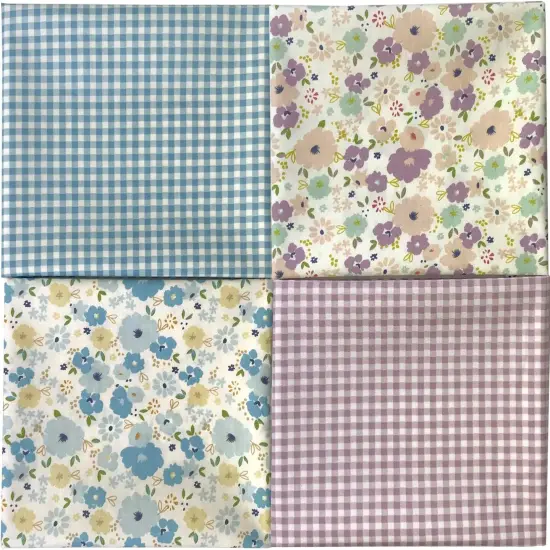 8 Pieces 18" x 22" (46cm x 56cm) Cotton 100% Floral Printed Sewing Supplies Fabric {3}