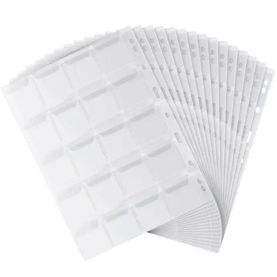 460 Pockets Coin Collection Pages for Three Ring Binder (8x11 in, 15 Sheets) Clear {5}