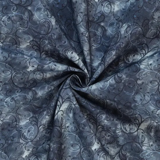 Mook Fabrics Elegance Cotton Fabric [45 in. Wide] - By The Yard Denim {2}