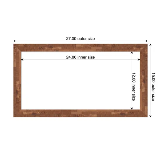 Fresco Framed Dry Erase Magnetic Board Light Pecan {4}