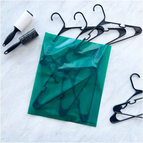 Plymor 15" x 18", Green 2 Mil Flat Open Plastic Poly Bags {4}