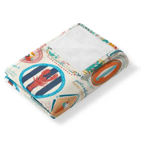 Universal Jaws Silk Touch Throw Blanket Jaws Post Stamps {4}