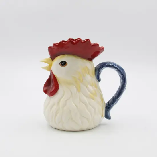 Hand Painted Ceramic Rooster Pitcher, Home D&eacute;cor, Gift for Her, Gift for Mom, Kitchen D&eacute;cor, Farmhouse D&eacute;cor, Fall Decor {2}