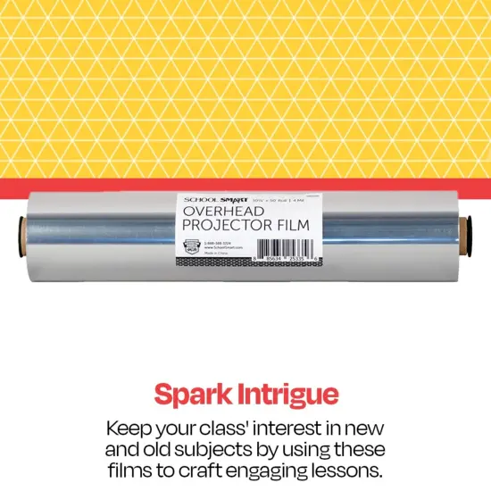 School Smart Overhead Projector Film Roll, 10-1/2 Inches x 50 Feet {4}