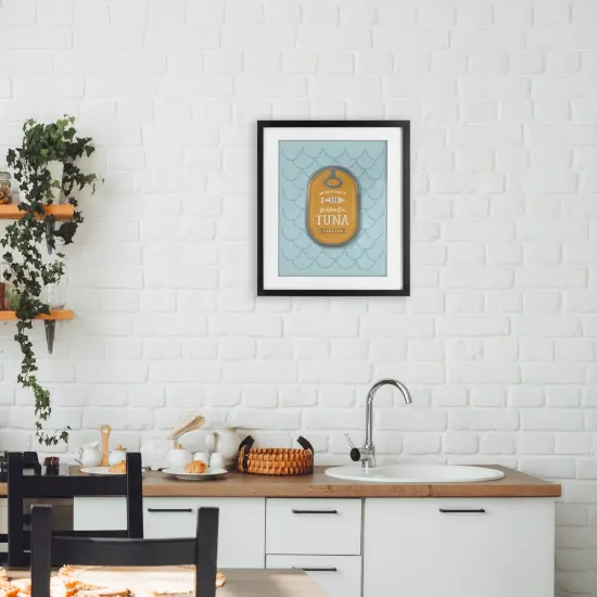 Stupell Industries Nautical Tuna Tin Framed Print Under Glass, design by Sandra Picco {2}