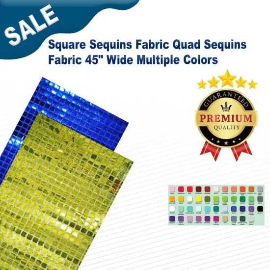 Square Sequins Fabric Quad Sequins Fabric 45" Wide Multiple Colors Red {2}