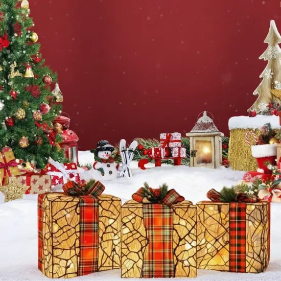 3 Set of Decorative Rattan Boxes Beachy Woven Home Organizers {3}