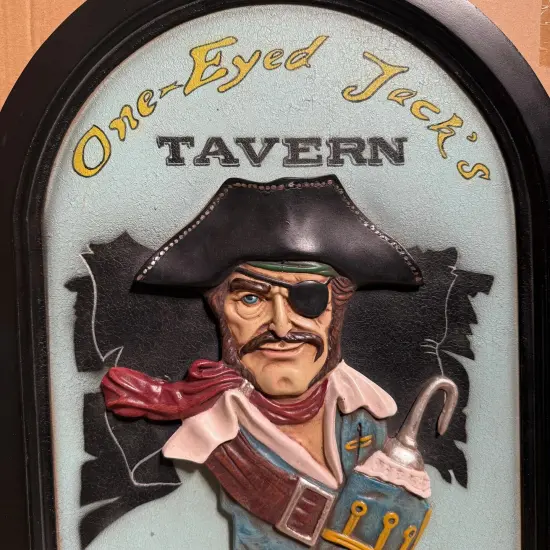 Pirate Wall Decor Jack's Tavern Sign Statue {4}