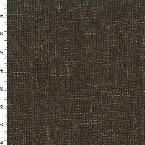 Coffee Brown Textured Chenille Dobby Decorating Fabric By the Yard {1}