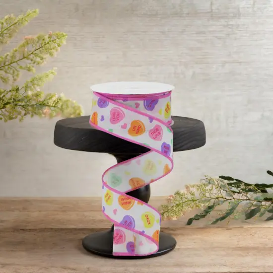 1.5" Conversation Hearts Ribbon: Royal (10 Yards) {2}