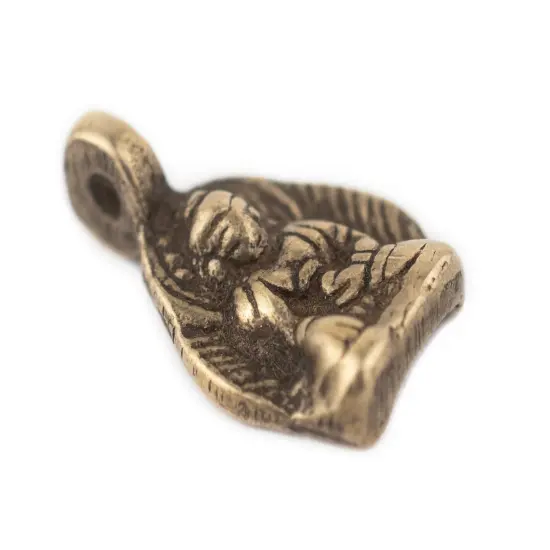 The Bead Chest Antiqued Brass Buddha Pendant (16x25mm) {2}